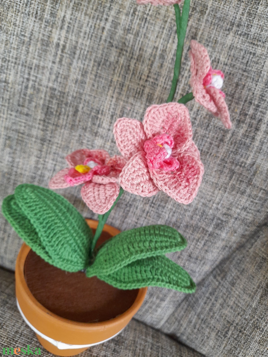 Horgolt Orchidea - otthon & életmód - dekoráció - virágdísz és tartó - csokor & virágdísz - Meska.hu Horgolt Orchidea - otthon & életmód - dekoráció - virágdísz és tartó - csokor & virágdísz - Meska.hu