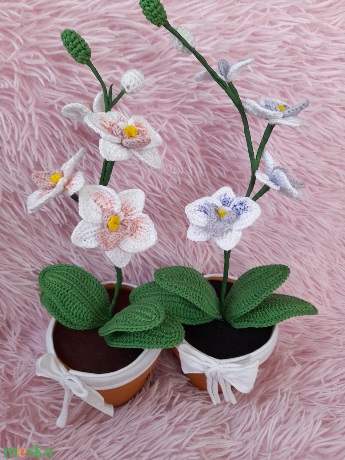 Horgolt Orchidea - otthon & életmód - dekoráció - virágdísz és tartó - csokor & virágdísz - Meska.hu Horgolt Orchidea - otthon & életmód - dekoráció - virágdísz és tartó - csokor & virágdísz - Meska.hu
