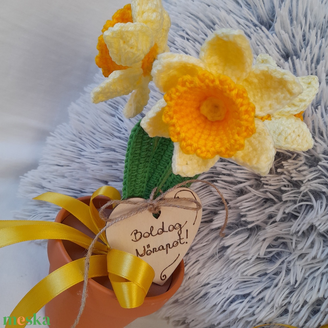 Cserepes nárcisz - otthon & életmód - virágdekoráció - virágok - virágcsokor - Meska.hu