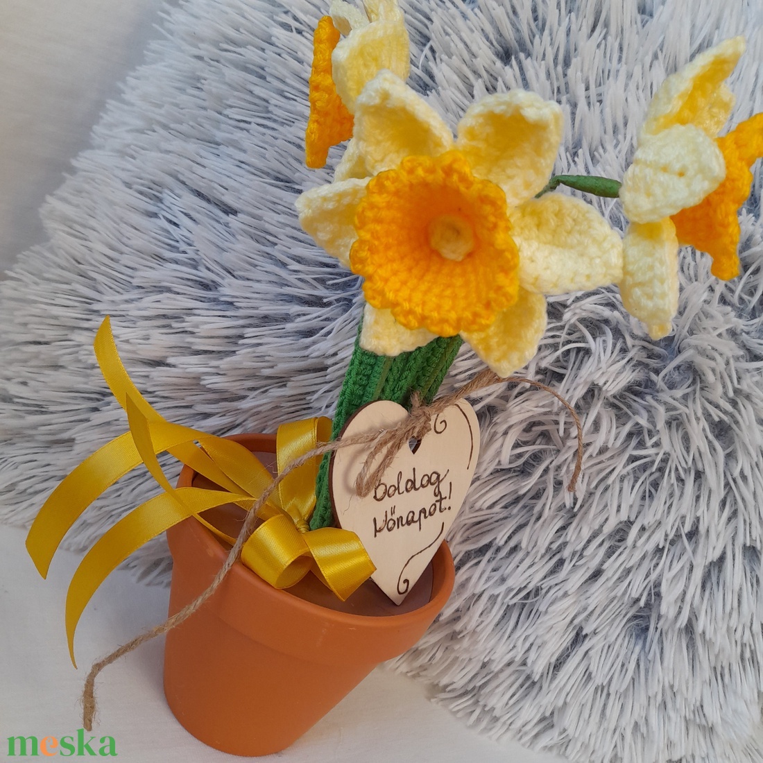 Cserepes nárcisz - otthon & életmód - virágdekoráció - virágok - virágcsokor - Meska.hu