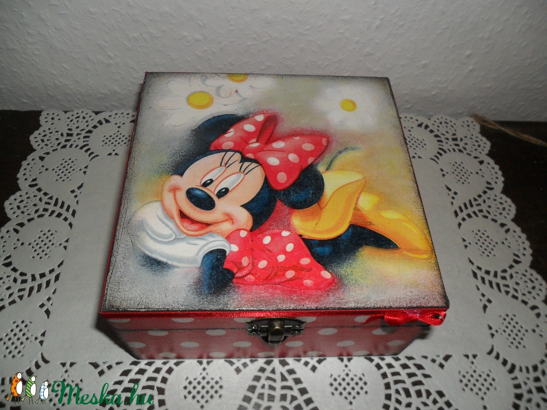 Minnie egeres, rekeszes tárolódoboz lányoknak! - otthon & életmód - dekoráció - Meska.hu