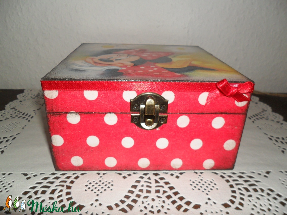 Minnie egeres, rekeszes tárolódoboz lányoknak! - otthon & életmód - dekoráció - Meska.hu