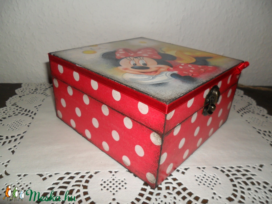 Minnie egeres, rekeszes tárolódoboz lányoknak! - otthon & életmód - dekoráció - Meska.hu