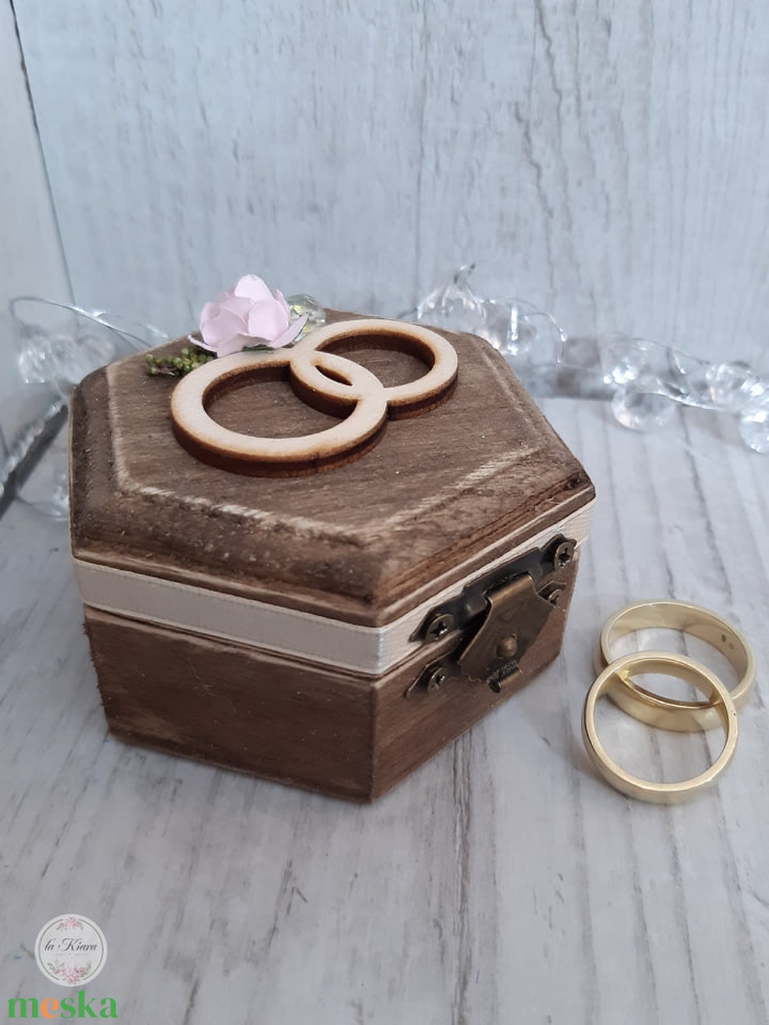 Gyűrűtartó doboz esküvői ceremóniára! - esküvő - kiegészítők - gyűrűtartó & gyűrűpárna - Meska.hu