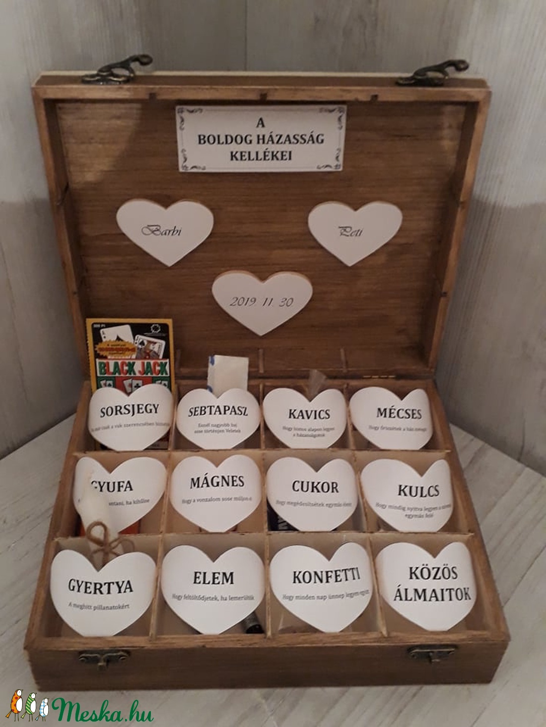 Vicces, romantikus esküvői ajándékdoboz! -  - Meska.hu