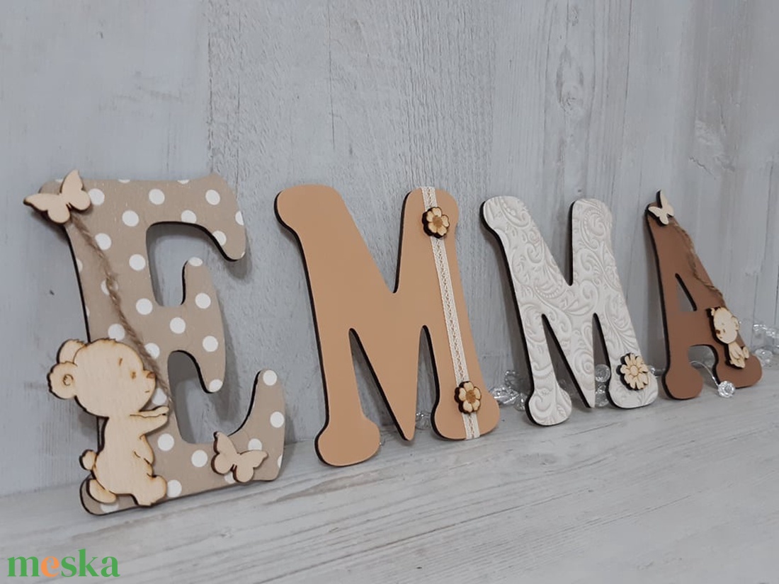 Név / felirat / betű! Babaszoba dekoráció! Fal / ajtó dekoráció! - otthon & életmód - dekoráció - Meska.hu