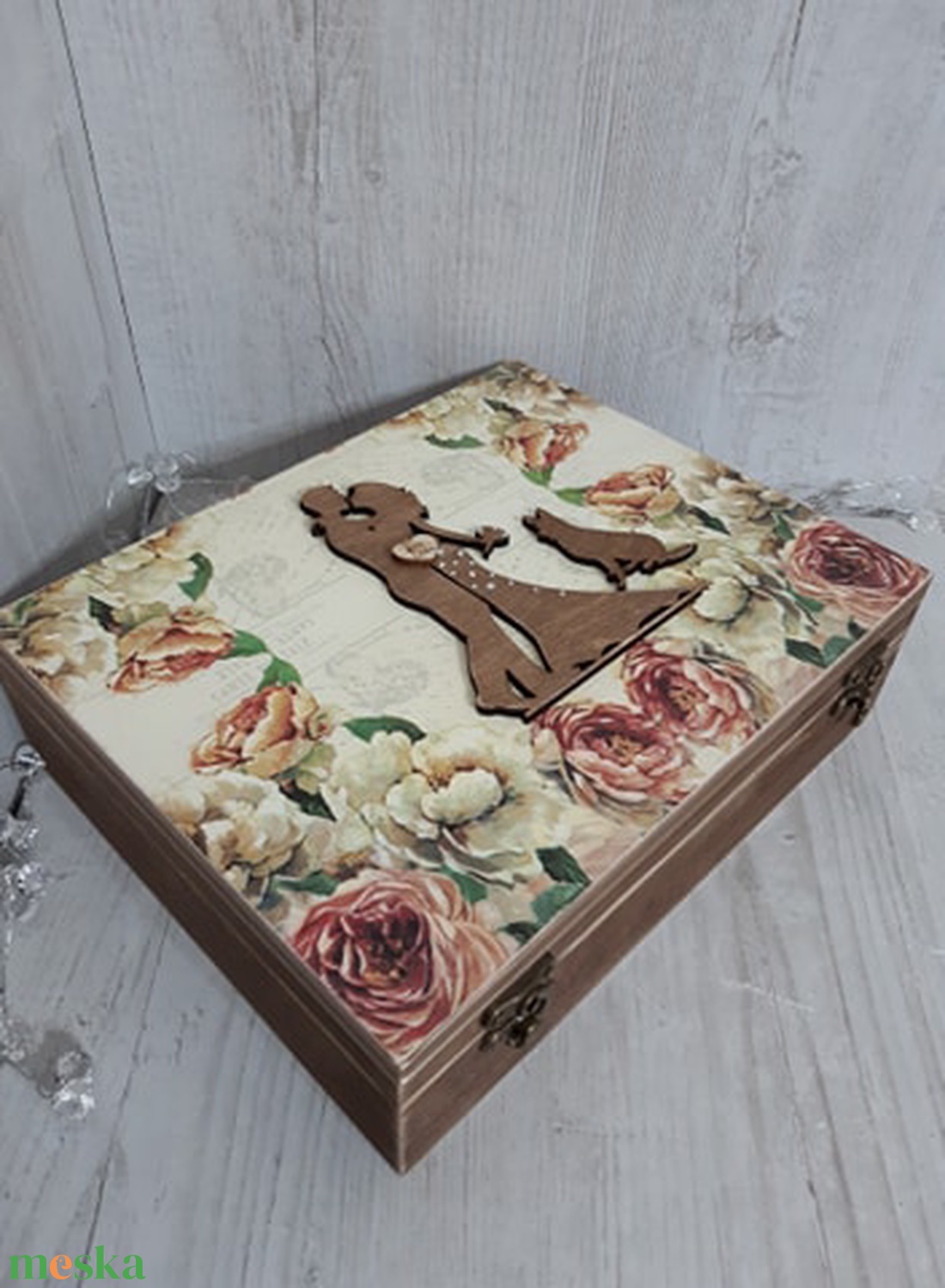 Romantikus esküvői ajándékdoboz! Nászajándék! Egyedi ajándék! - esküvő - emlék & ajándék - doboz - Meska.hu