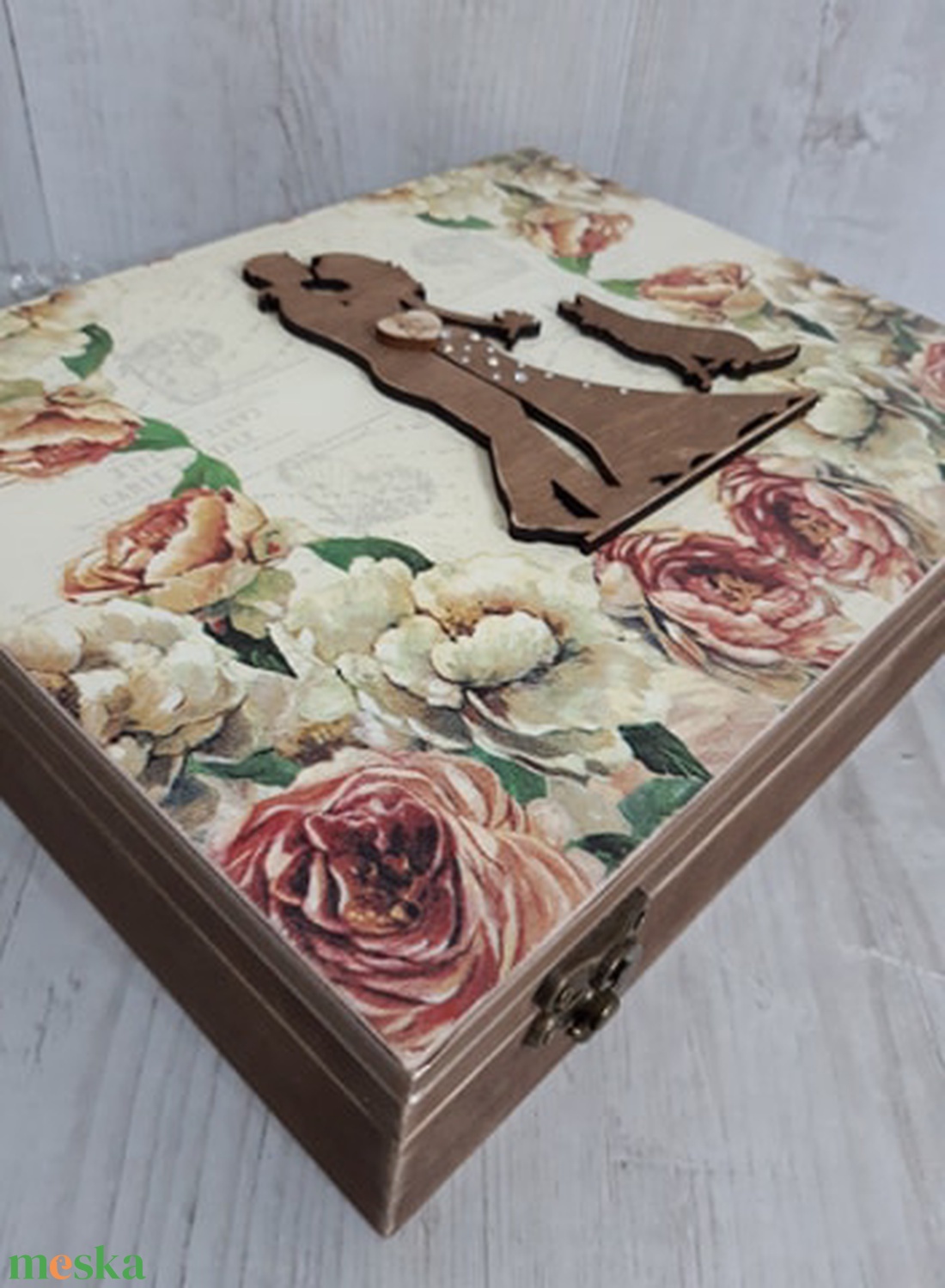 Romantikus esküvői ajándékdoboz! Nászajándék! Egyedi ajándék! - esküvő - emlék & ajándék - doboz - Meska.hu