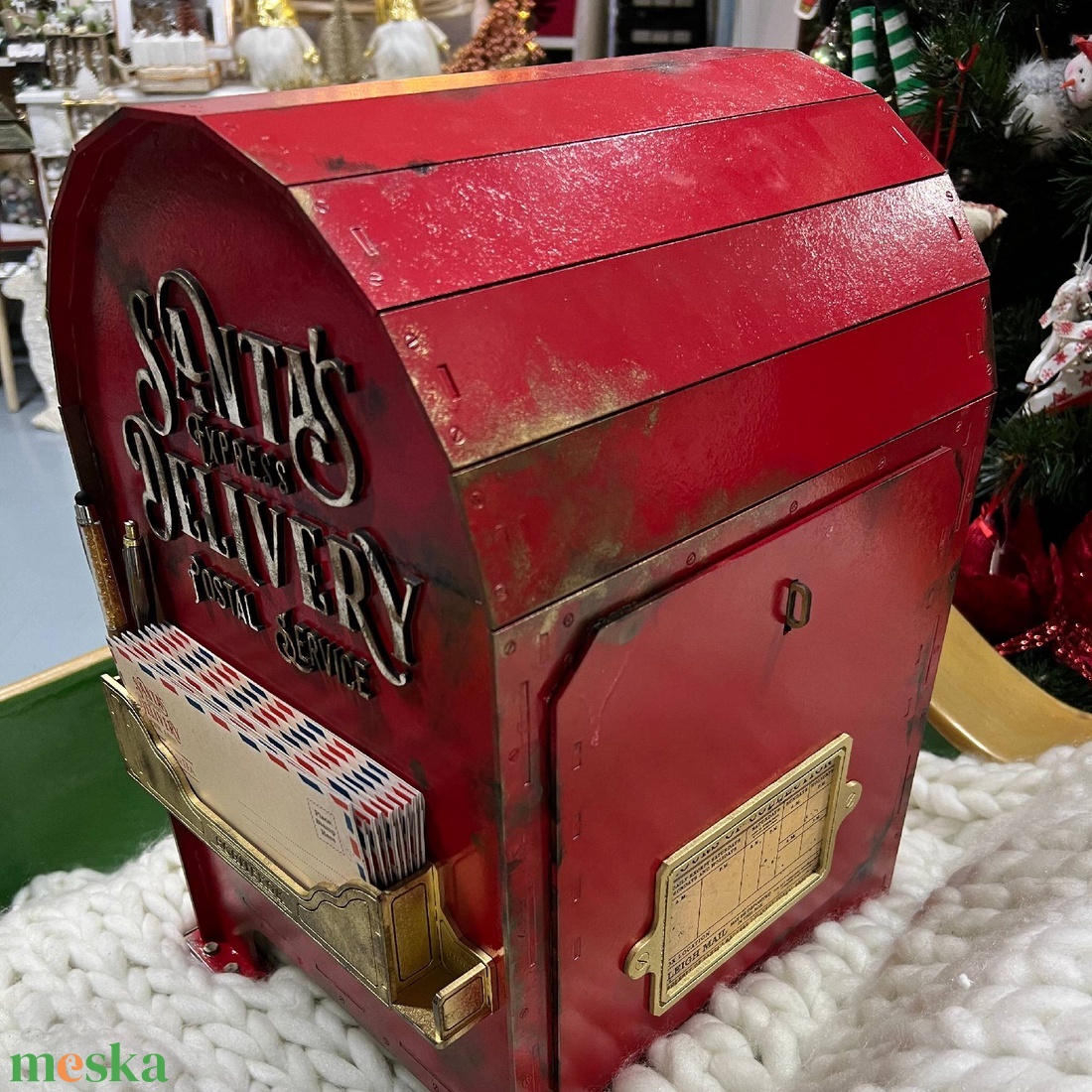 ÚJDONSÁG!!! Adventi kalendárium, régi postaláda forma, kiegészítőkkel. 1716001 - karácsony - adventi díszek - adventi naptár - Meska.hu