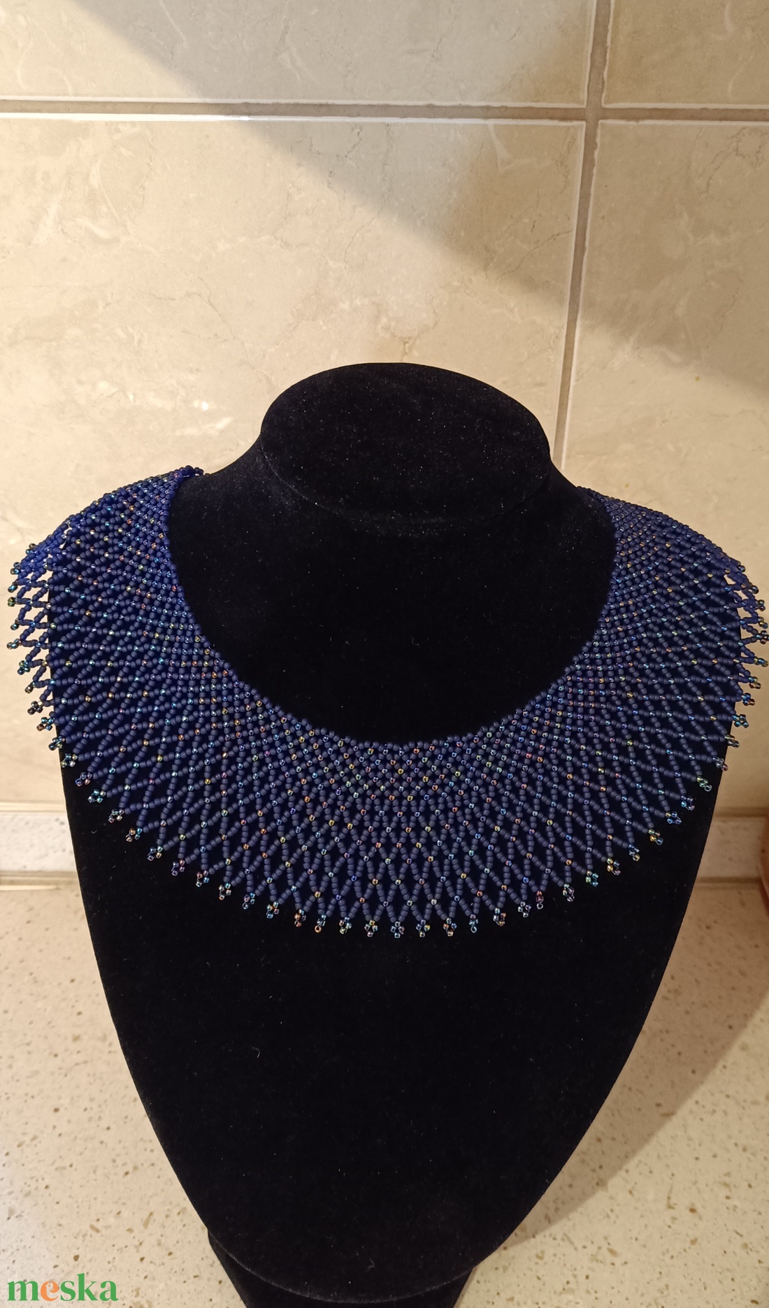 Gyöngygallér japán üveggyöngyből - ékszer - nyaklánc - gyöngyös nyaklánc - Meska.hu