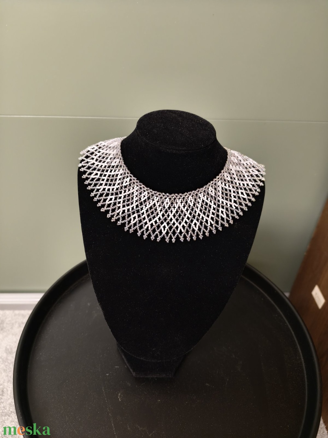 Gyöngygallér japán üveggyöngyből - ékszer - nyaklánc - gyöngyös nyaklánc - Meska.hu