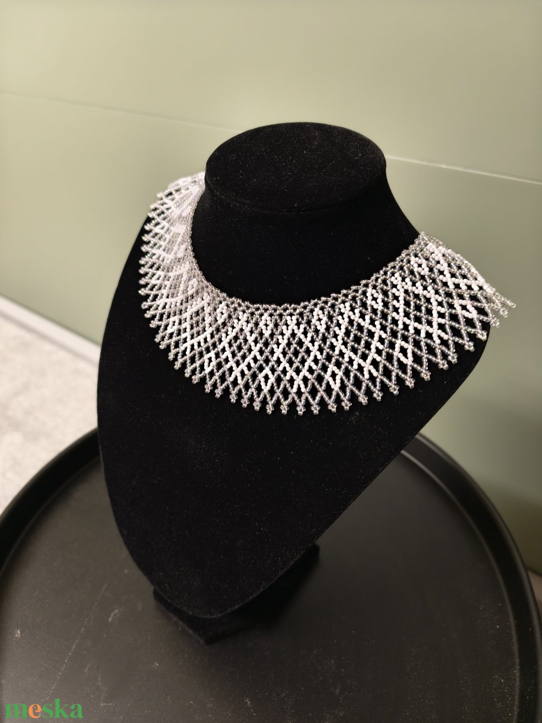 Gyöngygallér japán üveggyöngyből - ékszer - nyaklánc - gyöngyös nyaklánc - Meska.hu