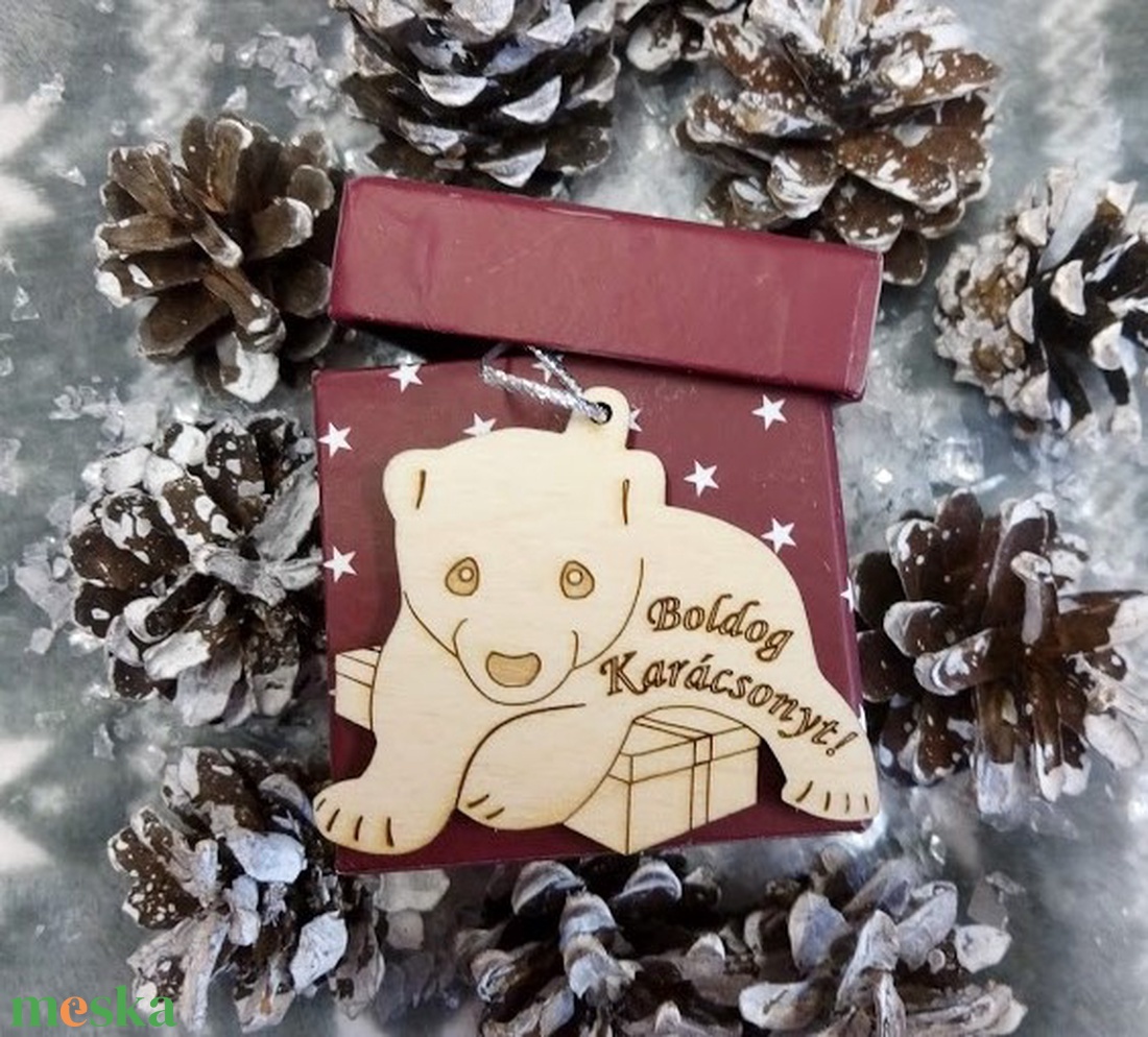 6 darabos szett:Cuki ajándékkísérők fából - karácsony - karácsonyi ajándékozás - karácsonyi ajándékcsomagolás - Meska.hu