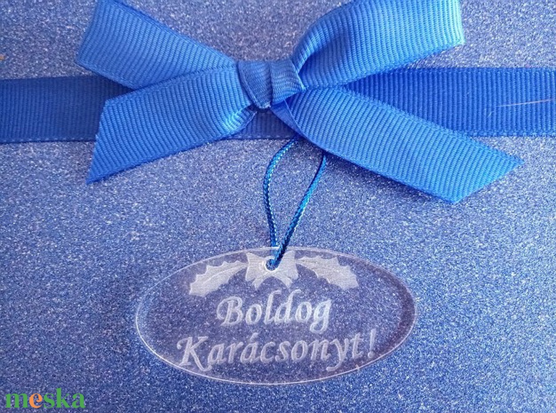 6 darabos szett: Elegáns plexi ajándékkísérő - karácsony - karácsonyi ajándékozás - karácsonyi ajándékcsomagolás - Meska.hu