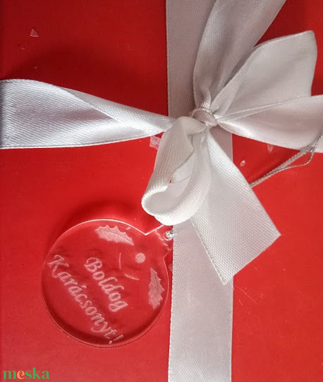 6 darabos szett: Elegáns plexi ajándékkísérő - karácsony - karácsonyi ajándékozás - karácsonyi ajándékcsomagolás - Meska.hu