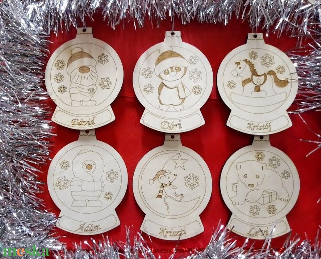 Névre szóló karácsonyfadísz, ajándékkísérő - karácsony - karácsonyi lakásdekoráció - karácsonyfadíszek - Meska.hu