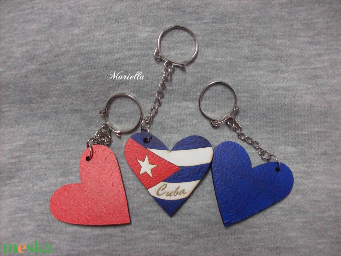 Salsa: Cuba, Kuba kulcstartó, kézzel festett  - táska & tok - kulcstartó & táskadísz - kulcstartó - Meska.hu