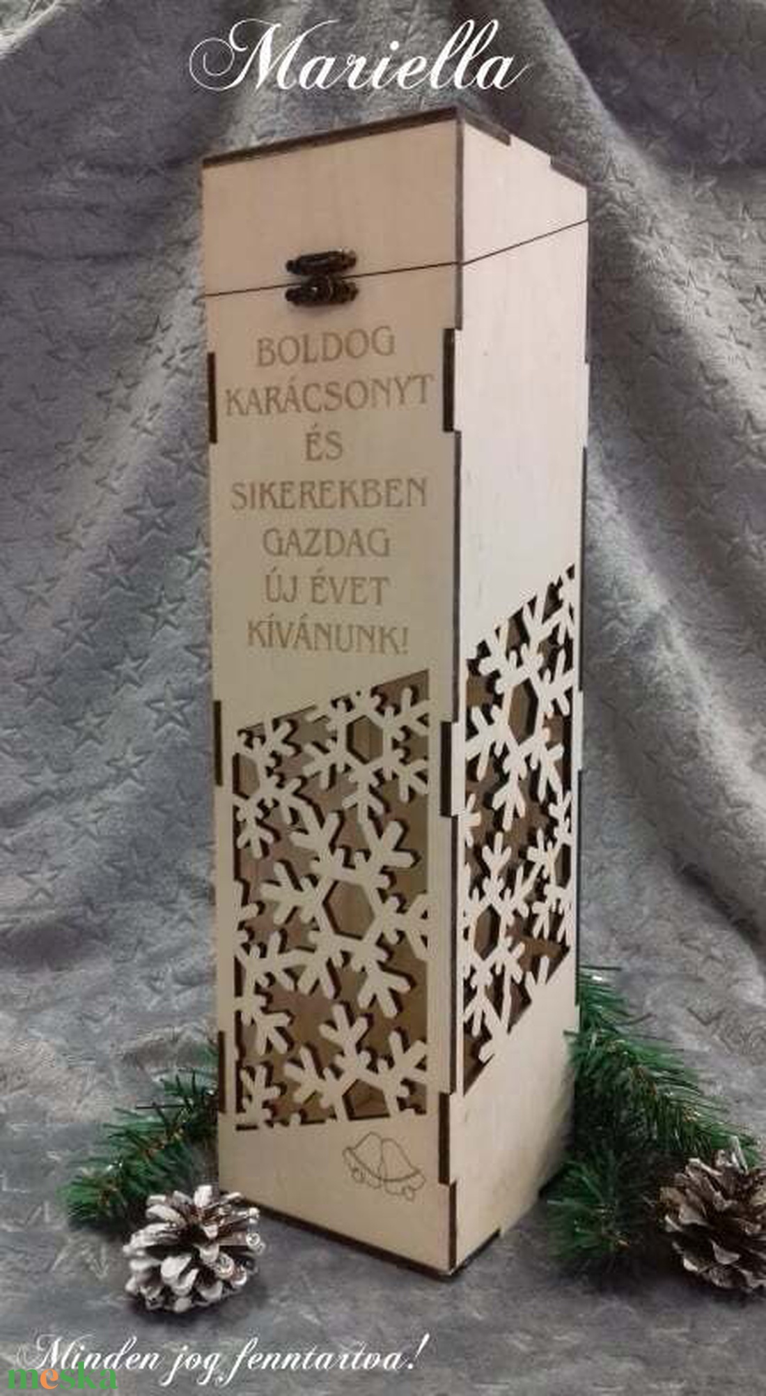 Áttört mintás italtartó Karácsonyi, Új évi köszöntő - karácsony - karácsonyi ajándékozás - karácsonyi ajándékcsomagolás - Meska.hu