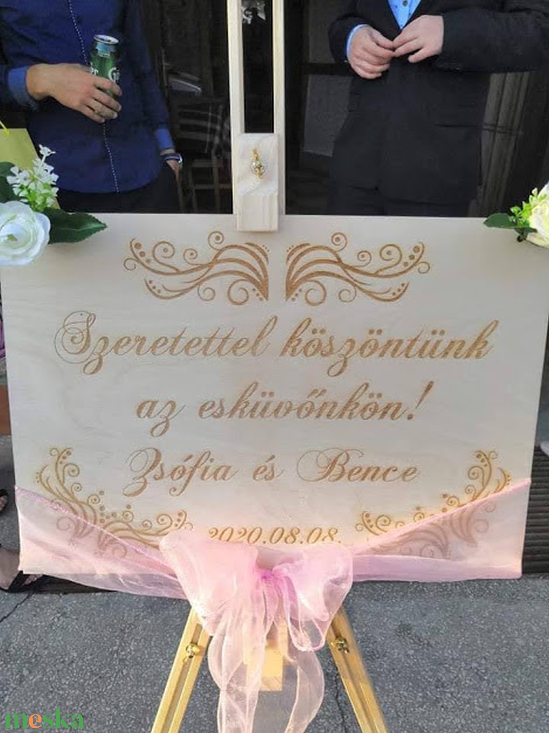 Esküvői köszöntőtábla, vendégköszöntő - esküvő - dekoráció - tábla & jelzés - Meska.hu