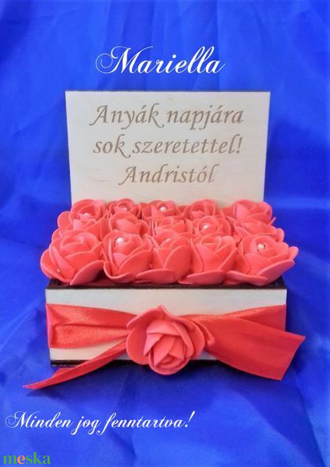 Névre szóló rózsabox Anyák napjára - otthon & életmód - dekoráció - Meska.hu