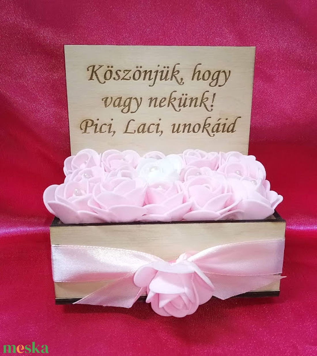 Névre szóló rózsabox Anyák napjára - otthon & életmód - dekoráció - Meska.hu