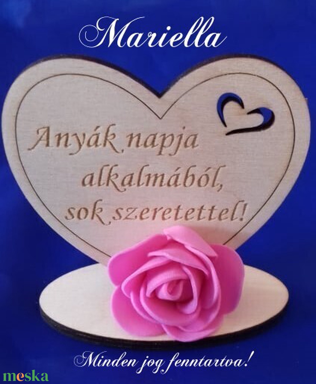 Anyák napra: rózsás szív áttört mintával - otthon & életmód - dekoráció - Meska.hu