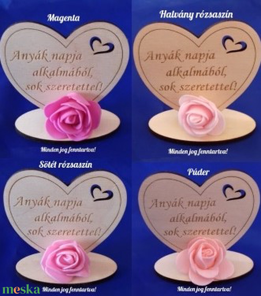 Anyák napra: rózsás szív áttört mintával - otthon & életmód - dekoráció - Meska.hu