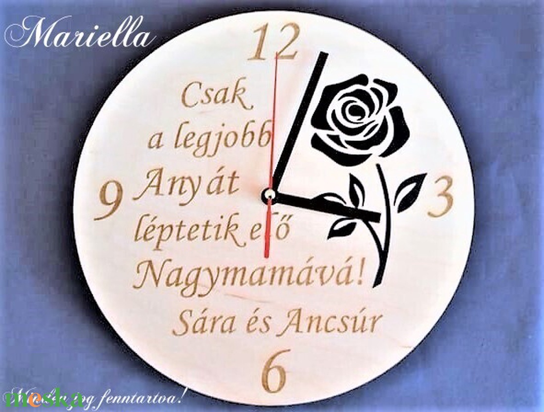 Anyák napra: áttört mintás falióra névvel nagymamáknak - otthon & életmód - dekoráció - fali és függő dekoráció - falióra & óra - Meska.hu