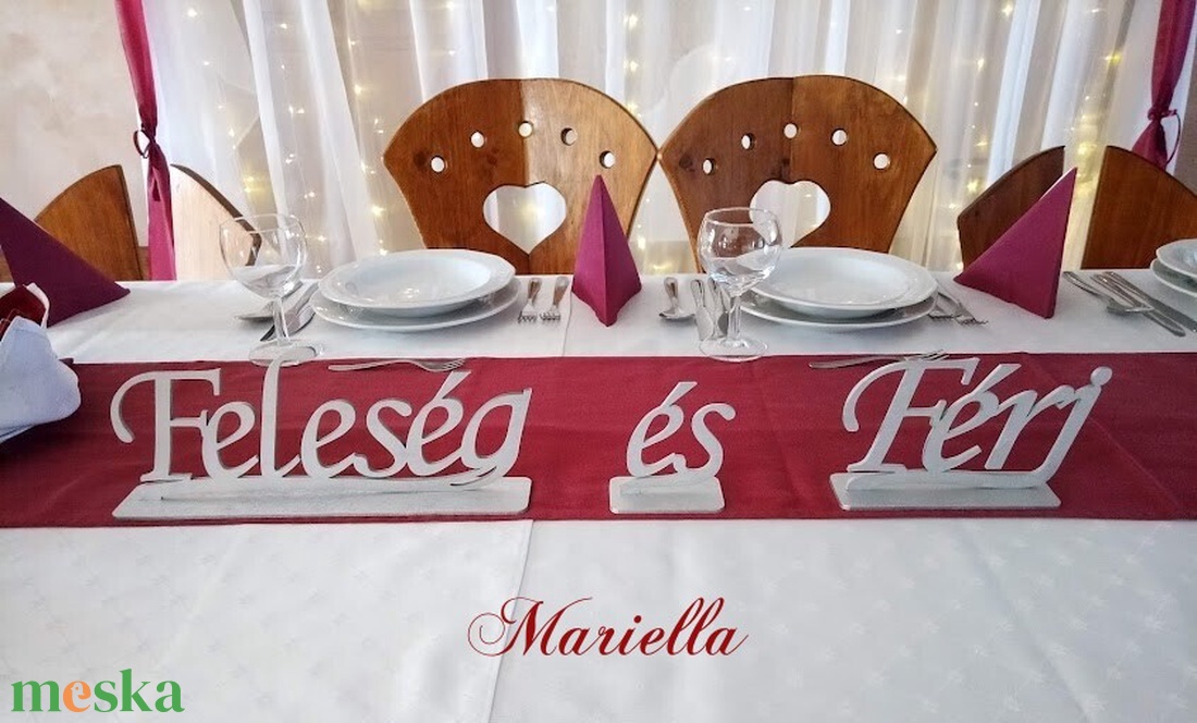 Feleség és férj főasztaldísz - esküvő - dekoráció - tábla & jelzés - Meska.hu Feleség és férj főasztaldísz - esküvő - dekoráció - tábla & jelzés - Meska.hu