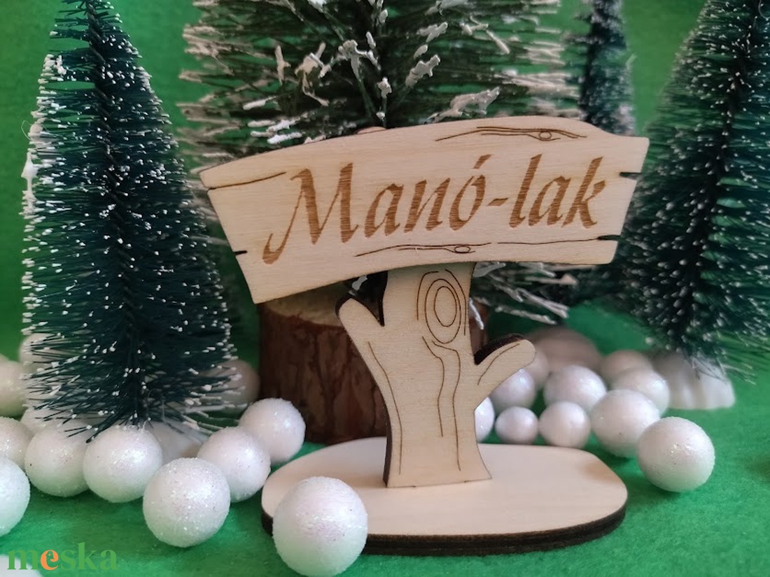 DIY csináld magad:Manó-lak tábla, manóház kellék - diy (csináld magad) - egységcsomag - Meska.hu