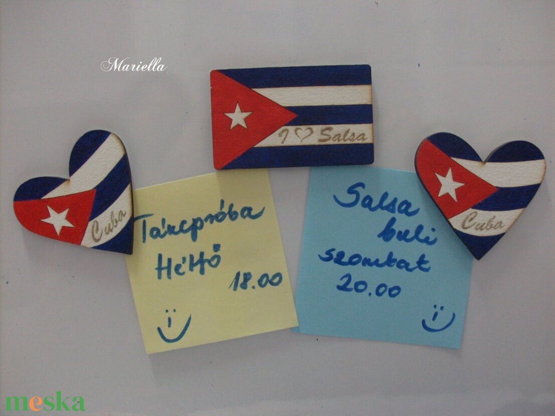 2 darabos hűtőmágnes szett: Salsa, Cuba, Kuba  - otthon & életmód - konyhafelszerelés, tálalás - konyhai dekoráció - hűtőmágnes - Meska.hu
