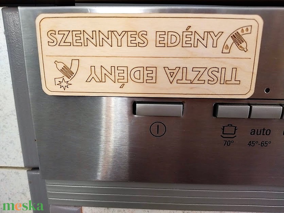 Mosogatógép jelölő mágnes : tiszta-szennyes - otthon & életmód - konyhafelszerelés, tálalás - konyhai dekoráció - hűtőmágnes - Meska.hu