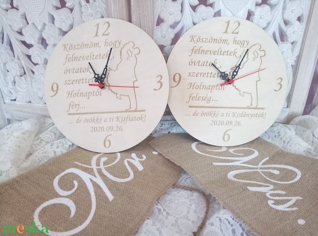 Szülőköszöntő falióra gravírozva - esküvő - emlék & ajándék - szülőköszöntő ajándék - Meska.hu Szülőköszöntő falióra gravírozva - esküvő - emlék & ajándék - szülőköszöntő ajándék - Meska.hu