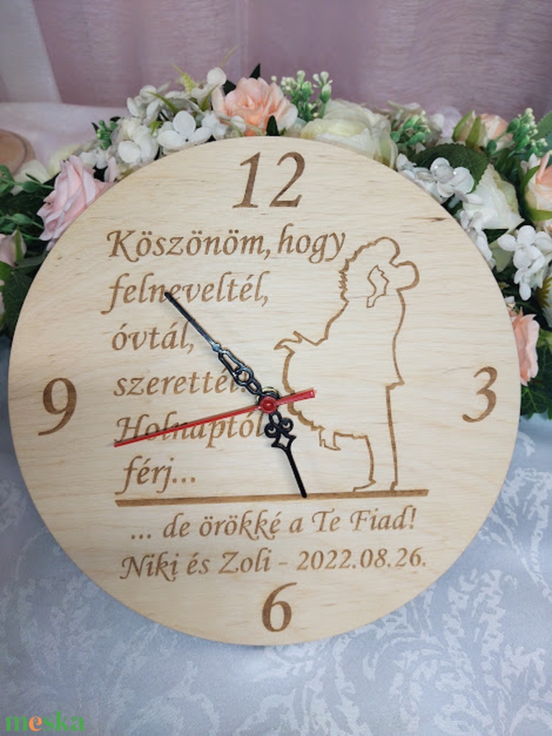 Szülőköszöntő falióra gravírozva - esküvő - emlék & ajándék - szülőköszöntő ajándék - Meska.hu Szülőköszöntő falióra gravírozva - esküvő - emlék & ajándék - szülőköszöntő ajándék - Meska.hu