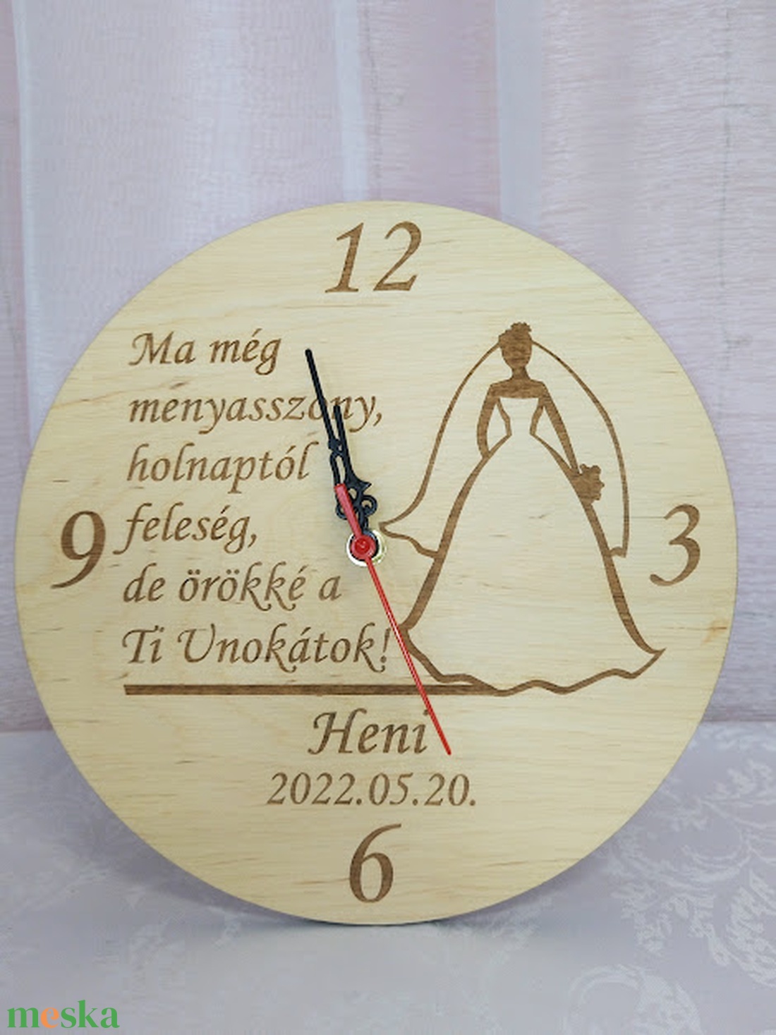 Szülőköszöntő falióra gravírozva - esküvő - emlék & ajándék - szülőköszöntő ajándék - Meska.hu Szülőköszöntő falióra gravírozva - esküvő - emlék & ajándék - szülőköszöntő ajándék - Meska.hu