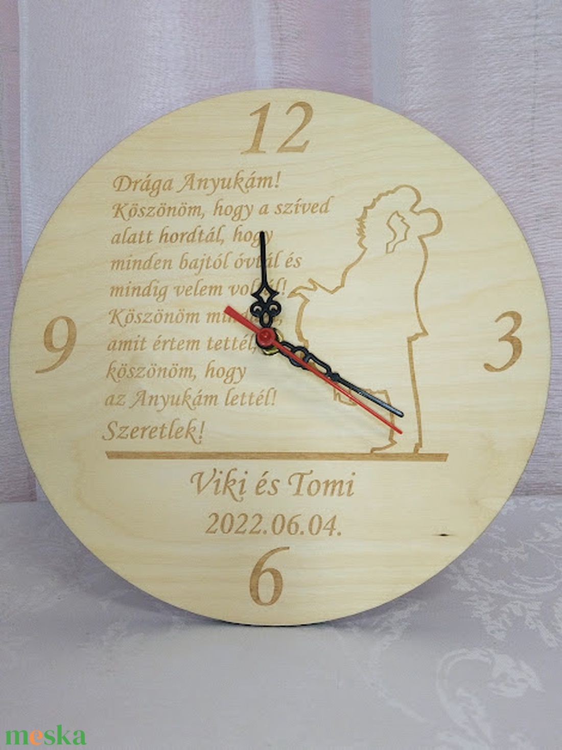 Szülőköszöntő falióra gravírozva - esküvő - emlék & ajándék - szülőköszöntő ajándék - Meska.hu Szülőköszöntő falióra gravírozva - esküvő - emlék & ajándék - szülőköszöntő ajándék - Meska.hu
