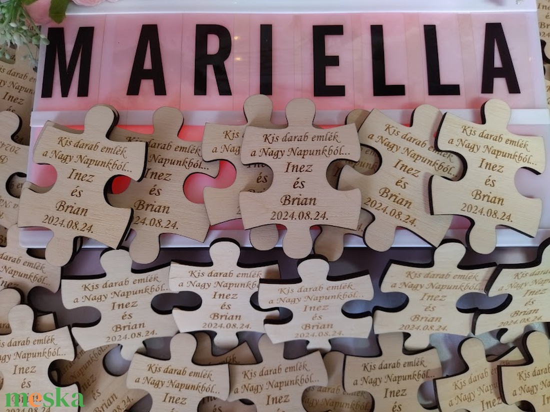 Esküvői köszönőajándék : hűtőmágnes puzzle - esküvő - dekoráció - asztaldísz - Meska.hu Esküvői köszönőajándék : hűtőmágnes puzzle - esküvő - dekoráció - asztaldísz - Meska.hu