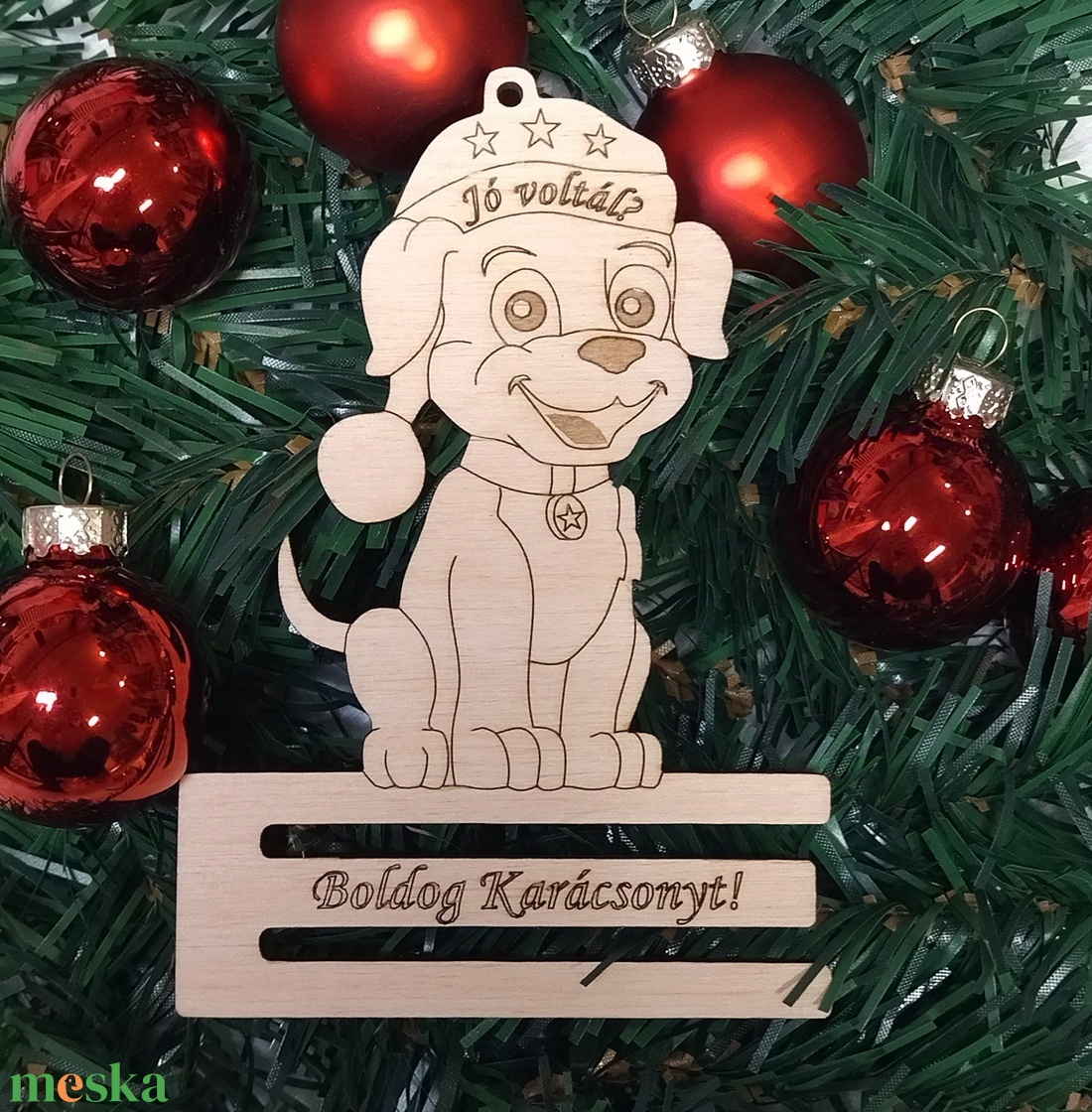 Karácsonyi pénzátadó karácsonyfadísz kutyus  - karácsony - karácsonyi lakásdekoráció - karácsonyfadíszek - Meska.hu