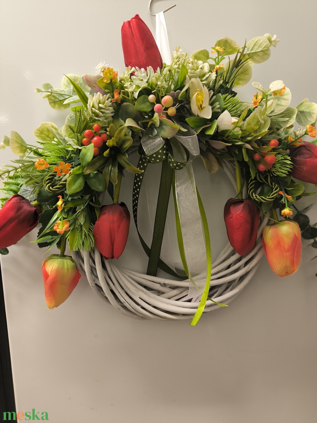 Tulipános kopogtató - otthon & életmód - dekoráció - virágdísz és tartó - koszorú - Meska.hu Tulipános kopogtató - otthon & életmód - dekoráció - virágdísz és tartó - koszorú - Meska.hu