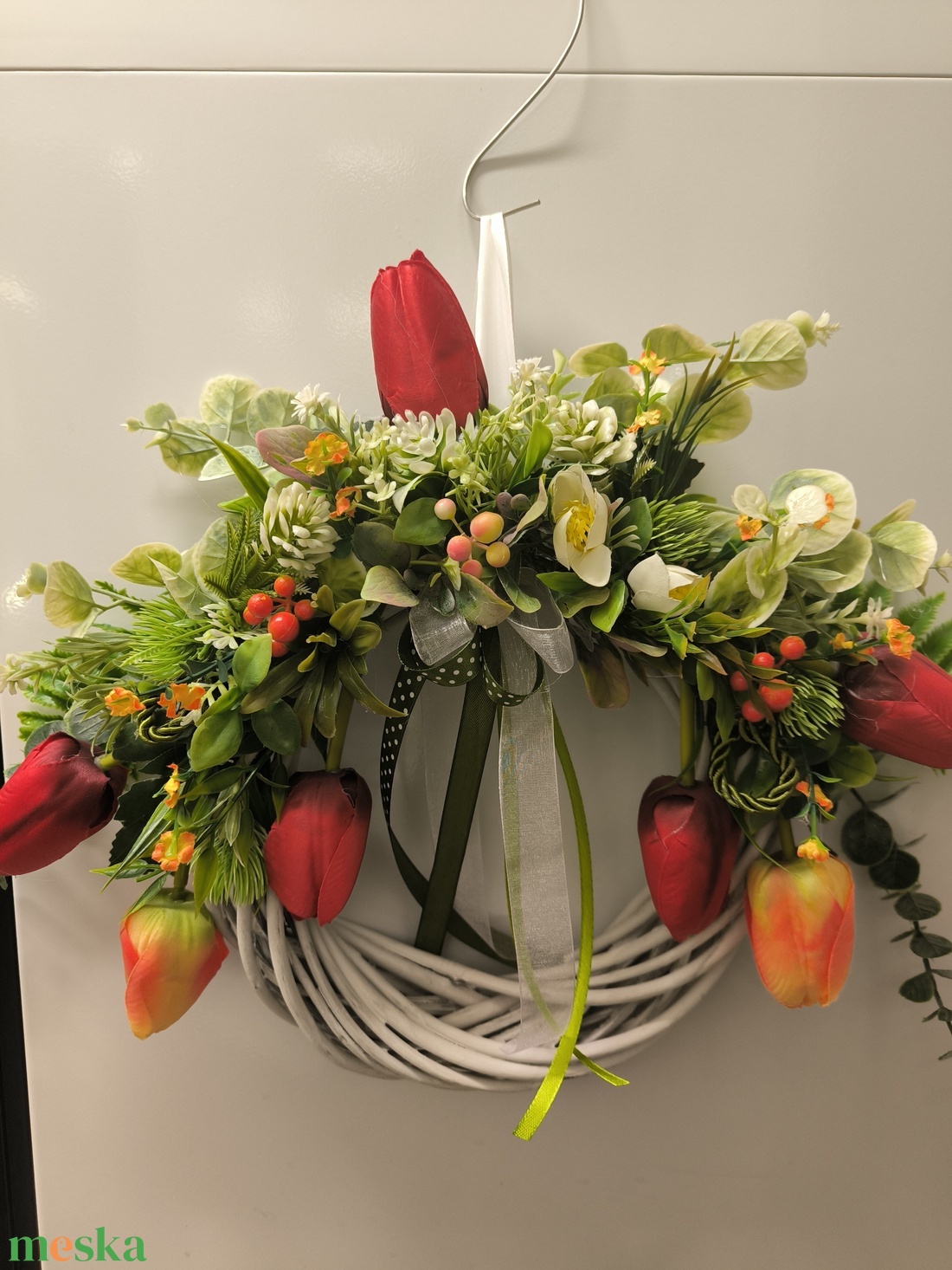 Tulipános kopogtató - otthon & életmód - dekoráció - virágdísz és tartó - koszorú - Meska.hu Tulipános kopogtató - otthon & életmód - dekoráció - virágdísz és tartó - koszorú - Meska.hu