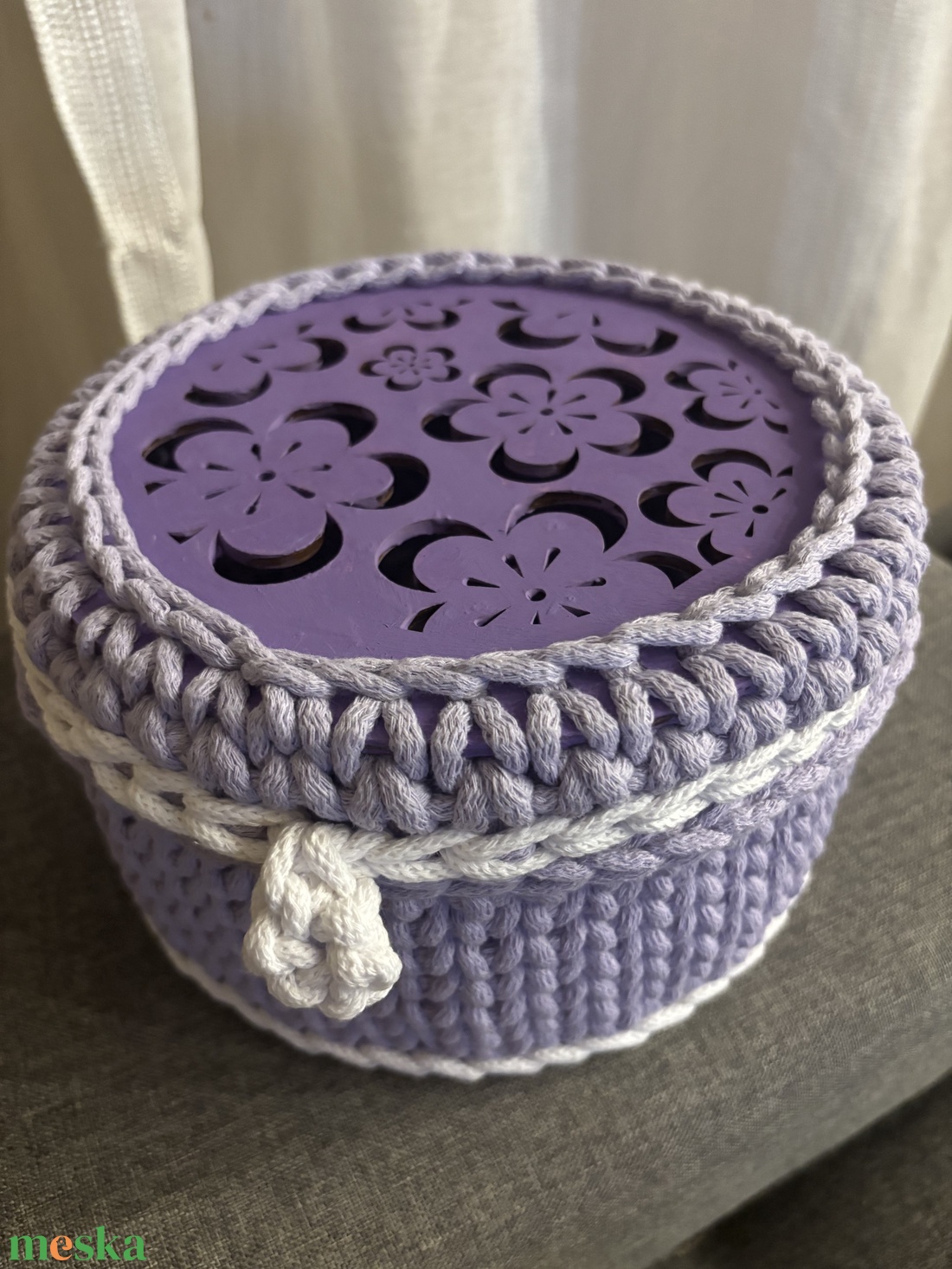 Horgolt tároló - otthon & életmód - tárolás & rendszerezés - doboz - Meska.hu