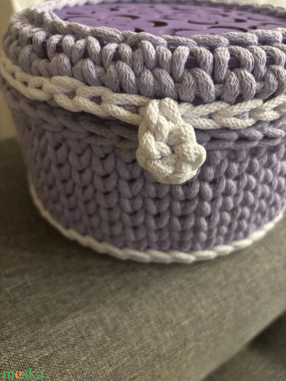 Horgolt tároló - otthon & életmód - tárolás & rendszerezés - doboz - Meska.hu