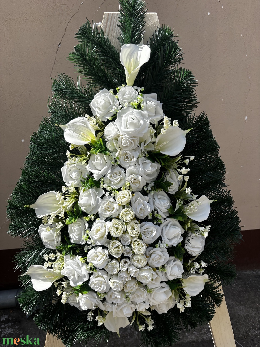 Kegyeleti koszorú  - otthon & életmód - vallás - temetkezési tárgy - sírkoszorú, kegyeleti koszorú - Meska.hu