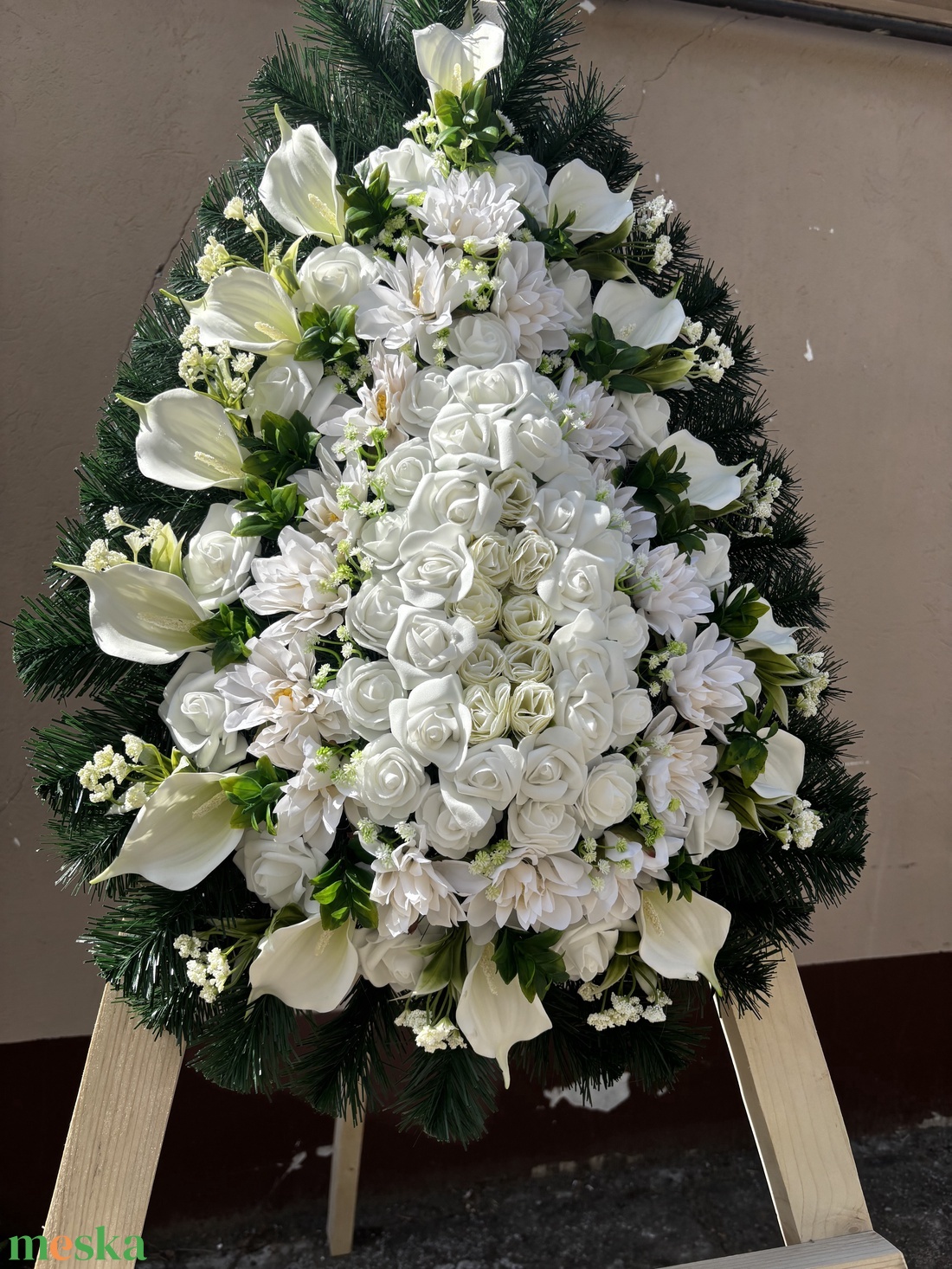 Kegyeleti koszorú  - otthon & életmód - vallás - temetkezési tárgy - sírkoszorú, kegyeleti koszorú - Meska.hu