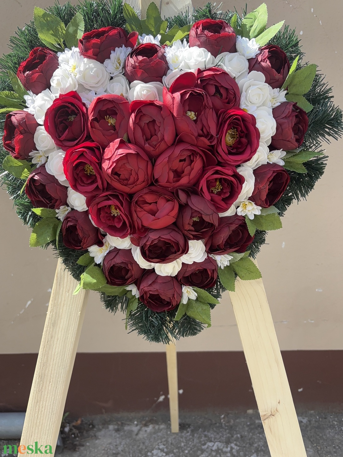 Kegyeleti koszorú  - otthon & életmód - vallás - temetkezési tárgy - sírkoszorú, kegyeleti koszorú - Meska.hu