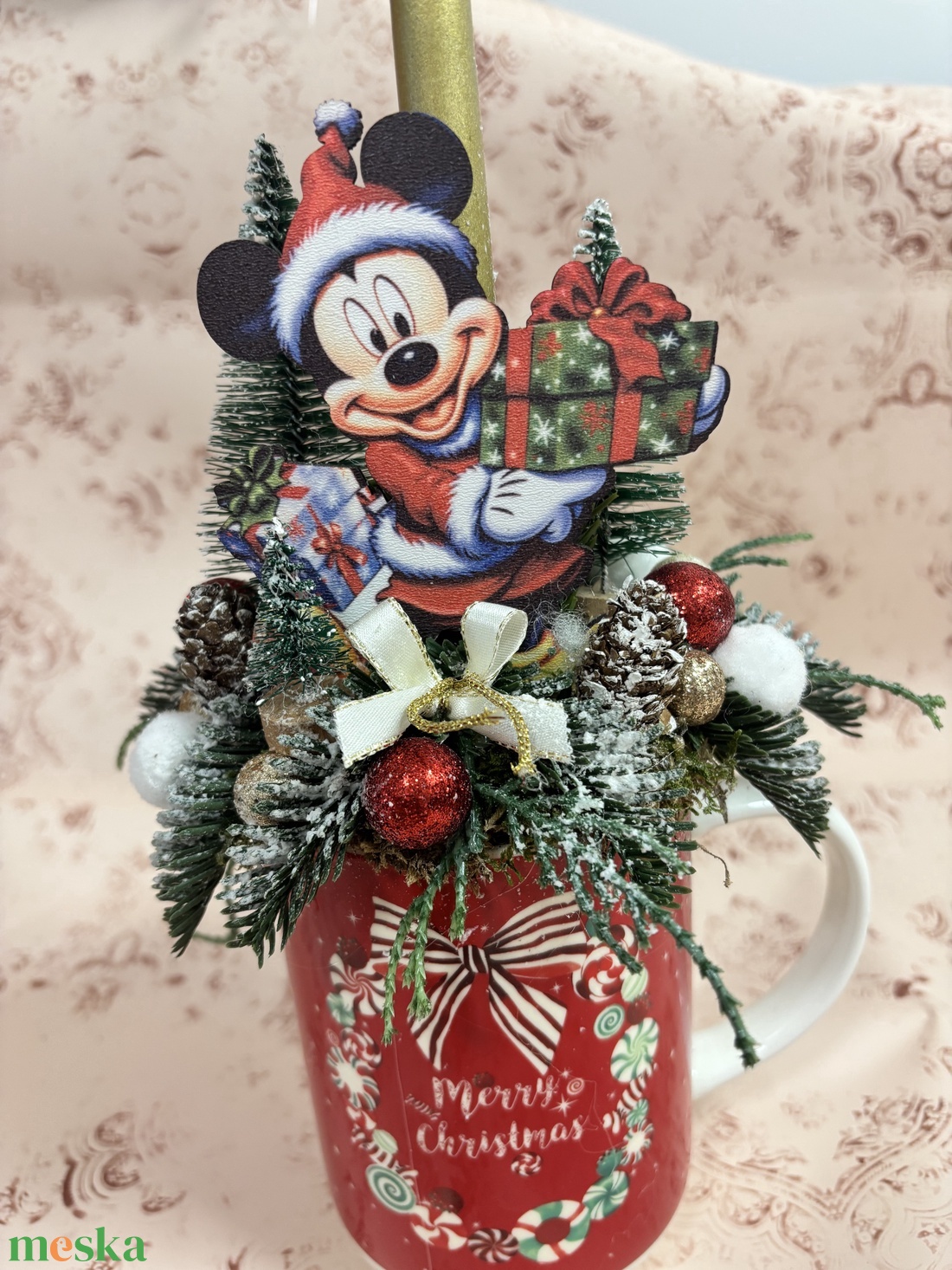 Karácsonyi asztaldísz  - karácsony - karácsonyi lakásdekoráció - ünnepi asztaldekoráció - Meska.hu