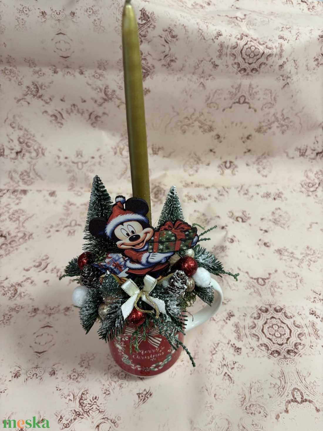 Karácsonyi asztaldísz  - karácsony - karácsonyi lakásdekoráció - ünnepi asztaldekoráció - Meska.hu