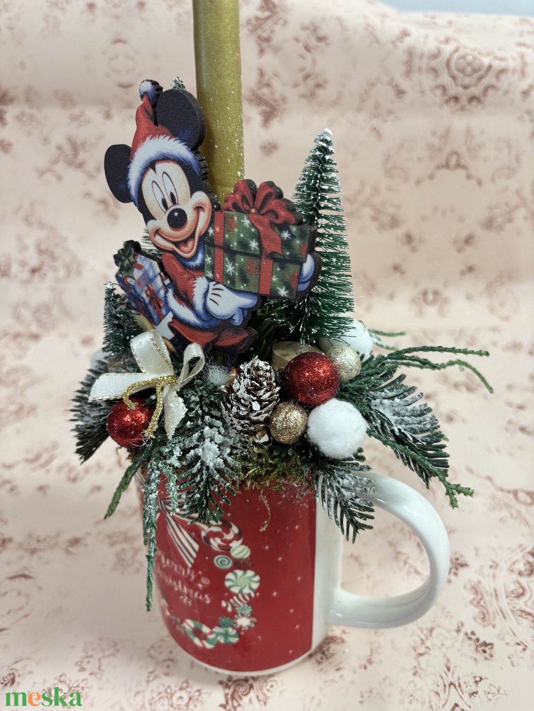 Karácsonyi asztaldísz  - karácsony - karácsonyi lakásdekoráció - ünnepi asztaldekoráció - Meska.hu