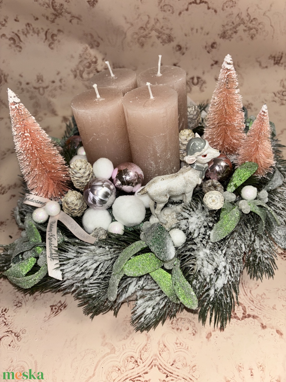 Adventi koszorú  - karácsony - adventi díszek - adventi asztaldísz - Meska.hu
