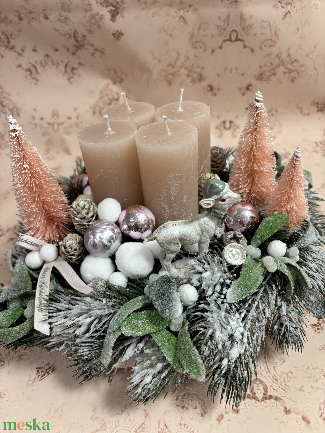 Adventi koszorú  - karácsony - adventi díszek - adventi asztaldísz - Meska.hu
